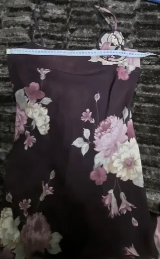 Vestido fiesta estampado con chal a juego