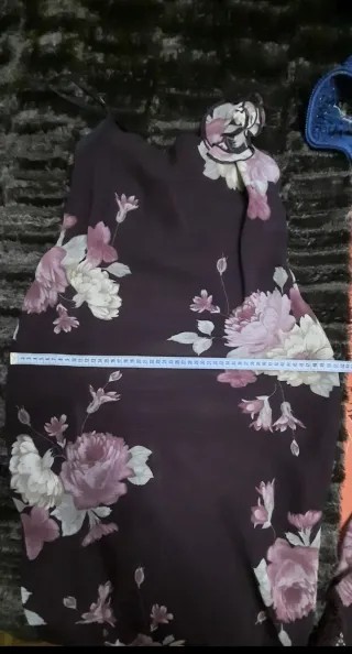 Vestido fiesta estampado con chal a juego