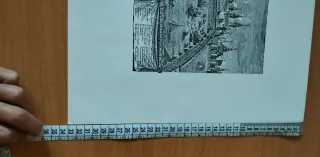 Antigua Lámina Solo, Rio Turia a su paso por Valen