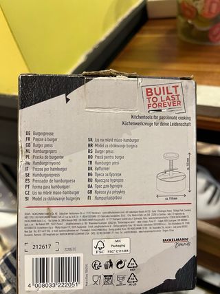 Compactadora de hamburguesas