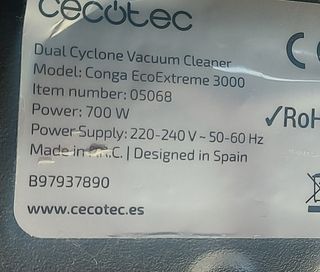 Placa y controles EcoExtreme 3000 aspirador