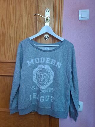Sudadera gris zara talla m
