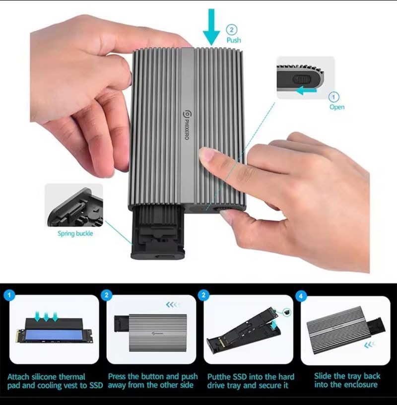 Carcasa SSD M2 NVME (DOBLE) FUENGIROLA afbeelding 3