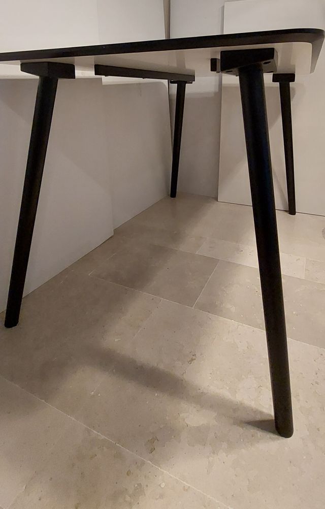 Mesa cocina o comedor blanca 120x80x75