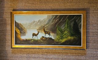 Cuadro paisaje ciervo