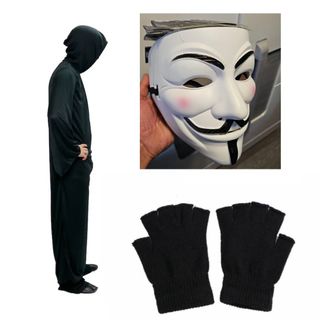Disfraz Anonymous Guy Fawkes Hacker Talla S