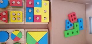 4 juegos Montessori madera