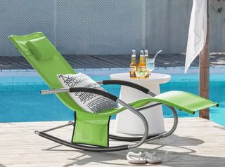 Silla tumbona verde