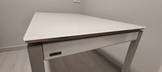 MESA COCINA EXTESIBLE DE  CRISTAL TEMPLADO