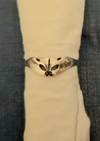 3 Anillos de gato en Plata autentica