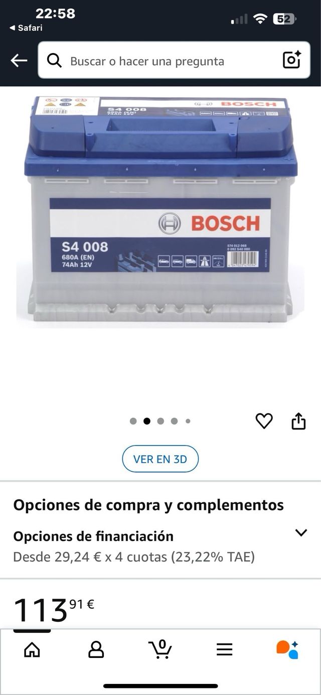 Bateria bosch 74ah - S4 008