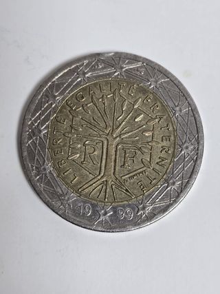 MONEDA DE 2 EUROS FRANCESA.ARBOL DE LA VIDA.1999