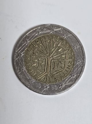 MONEDA DE 2 EUROS FRANCESA.ARBOL DE LA VIDA.1999