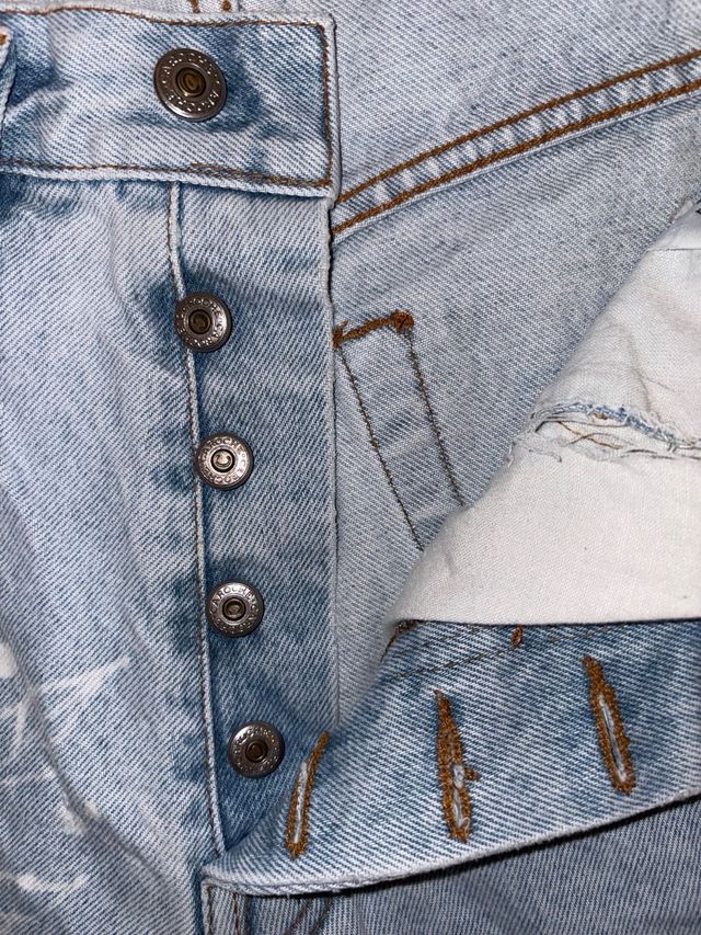 Vaquero vintage marca Caroche con bleach art
