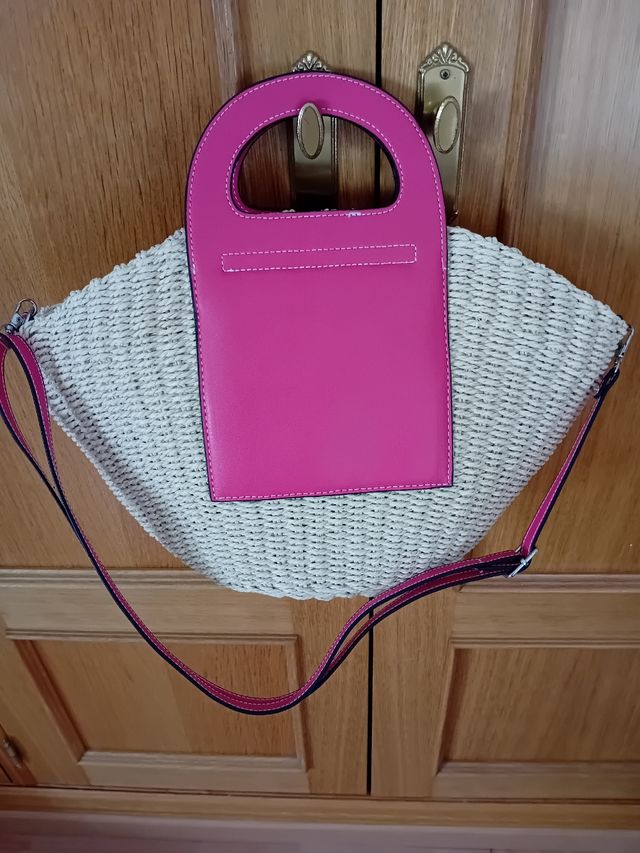 Bolso cesta rafia