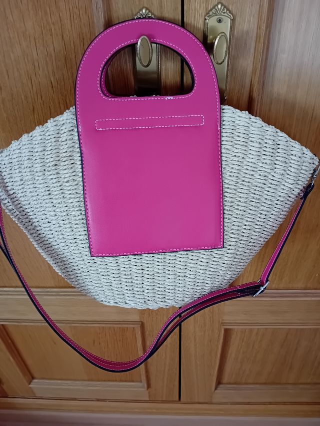 Bolso cesta rafia