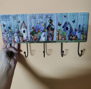 Perchero estilo rústico floral