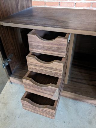 MUEBLE EQUIPO MUSICA MODULOS CRISTAL MADERA