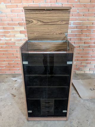 MUEBLE EQUIPO MUSICA MODULOS CRISTAL MADERA