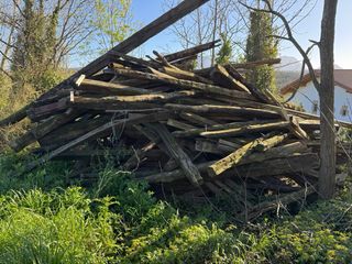 Vigas de caserio. Madera roble