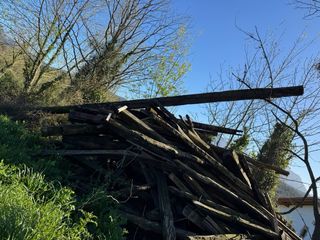 Vigas de caserio. Madera roble