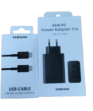 CARGADOR SAMSUNG ORIGINAL 65W CON 3 PUERTOS+CABLE