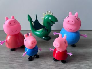Lote figuras articuladas Peppa Pig y su familia