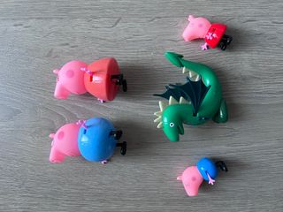 Lote figuras articuladas Peppa Pig y su familia