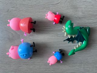 Lote figuras articuladas Peppa Pig y su familia