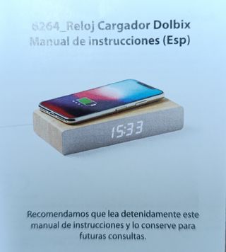 Reloj despertador cargador inalámbrico