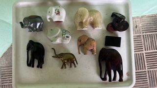 LOTE FIGURAS ELEFANTES DIVERSOS