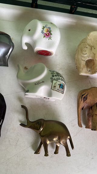 LOTE FIGURAS ELEFANTES DIVERSOS