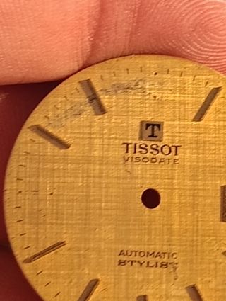 Esfera de reloj vintage Tissot Stylist 
