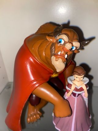 la bella y la bestia de ceramica/resina