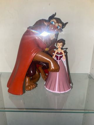 la bella y la bestia de ceramica/resina