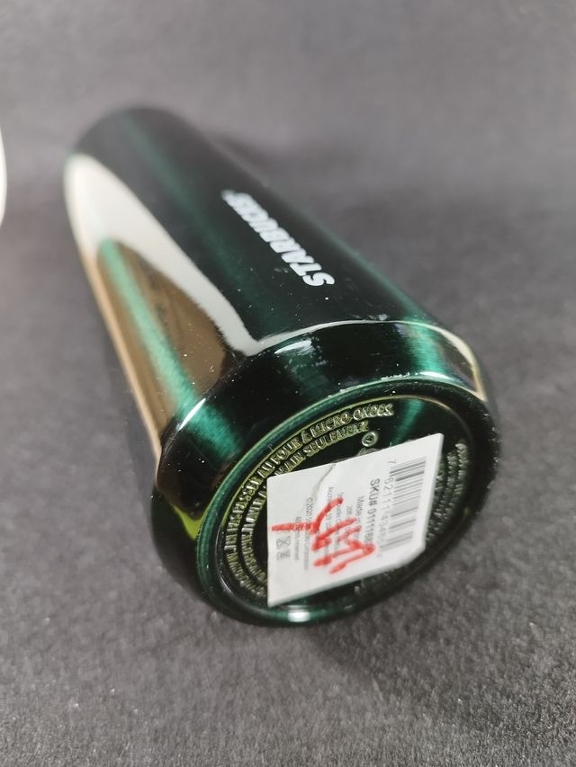 Termo Starbucks tipo botella verde nuevo
