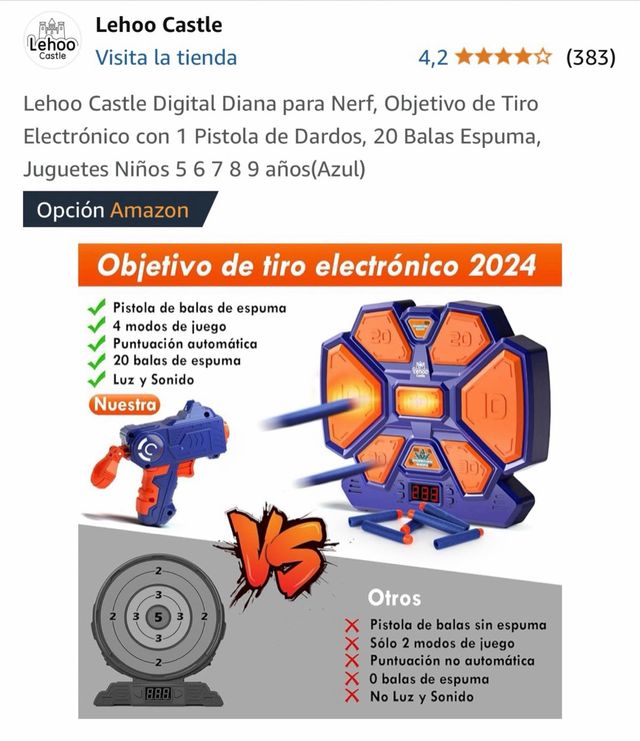 Diana digital para pistolas nerf