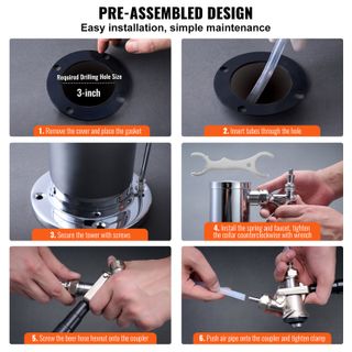 Kit Spillatore Colonna Birra a 2 Rubinetti in Acci