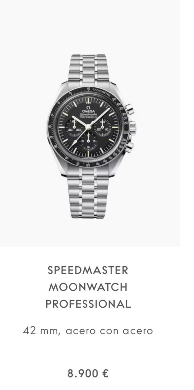 Omega speed master moonwatch zafiro