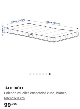 Cuna y colchón Ikea
