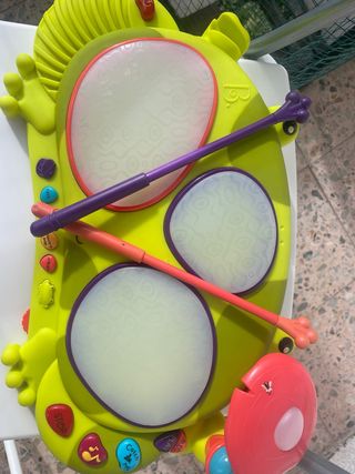 Juguete bebe tambor com musica y luz y canciones