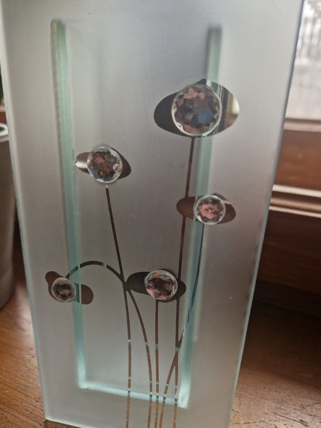 Vasetto in vetro, rettangolare