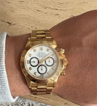 Único en venta en España | Rolex Daytona 16528 - Oro 18k | Esfera blanca con diamantes | Año 1992 | Garantía original
