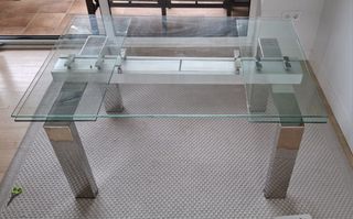 Mesa comedor cristal extensible