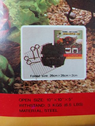 Barbacoa portátil plegable