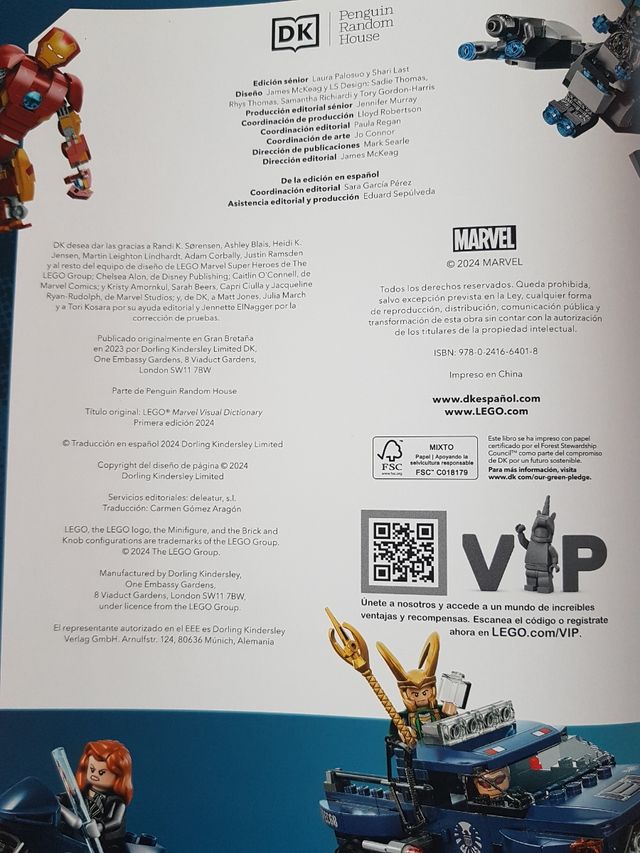 Diccionario Visual Lego Marvel