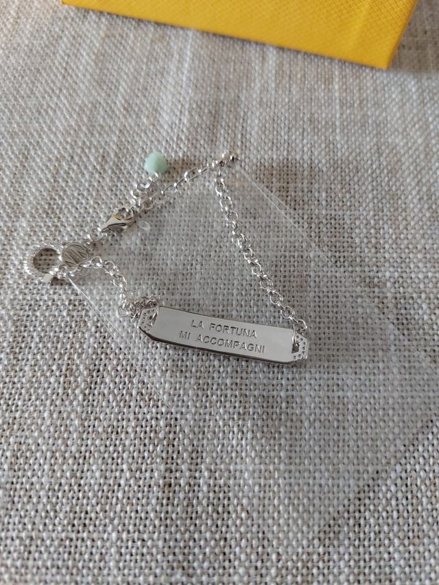 Bracciale Donna Argento 925 Quarzo verde fortuna