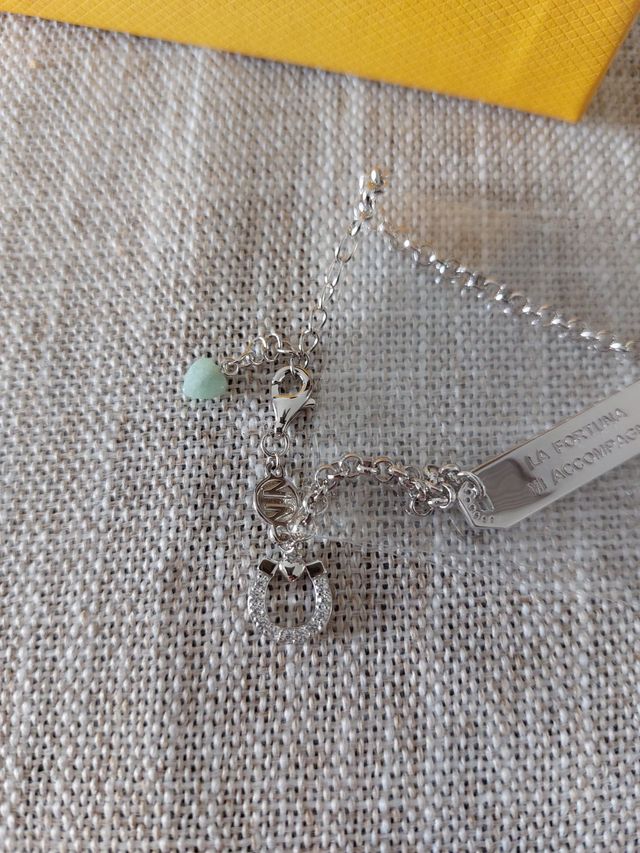 Bracciale Donna Argento 925 Quarzo verde fortuna