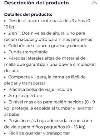 Cuna de viaje maxi cosi