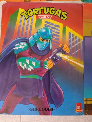 Lote Posters Tortugas Ninja vintage coleccionismo